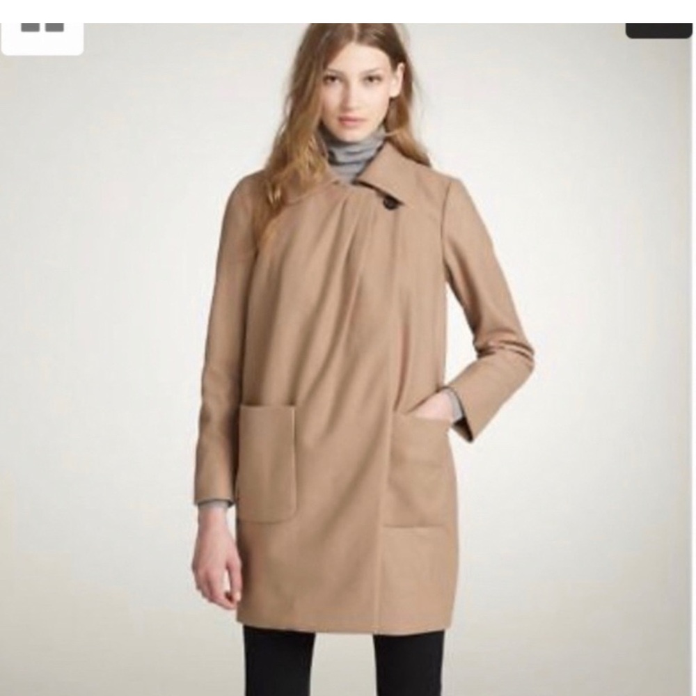 J Crew Wool Cashmere Classic Tan Women's Trench Coat